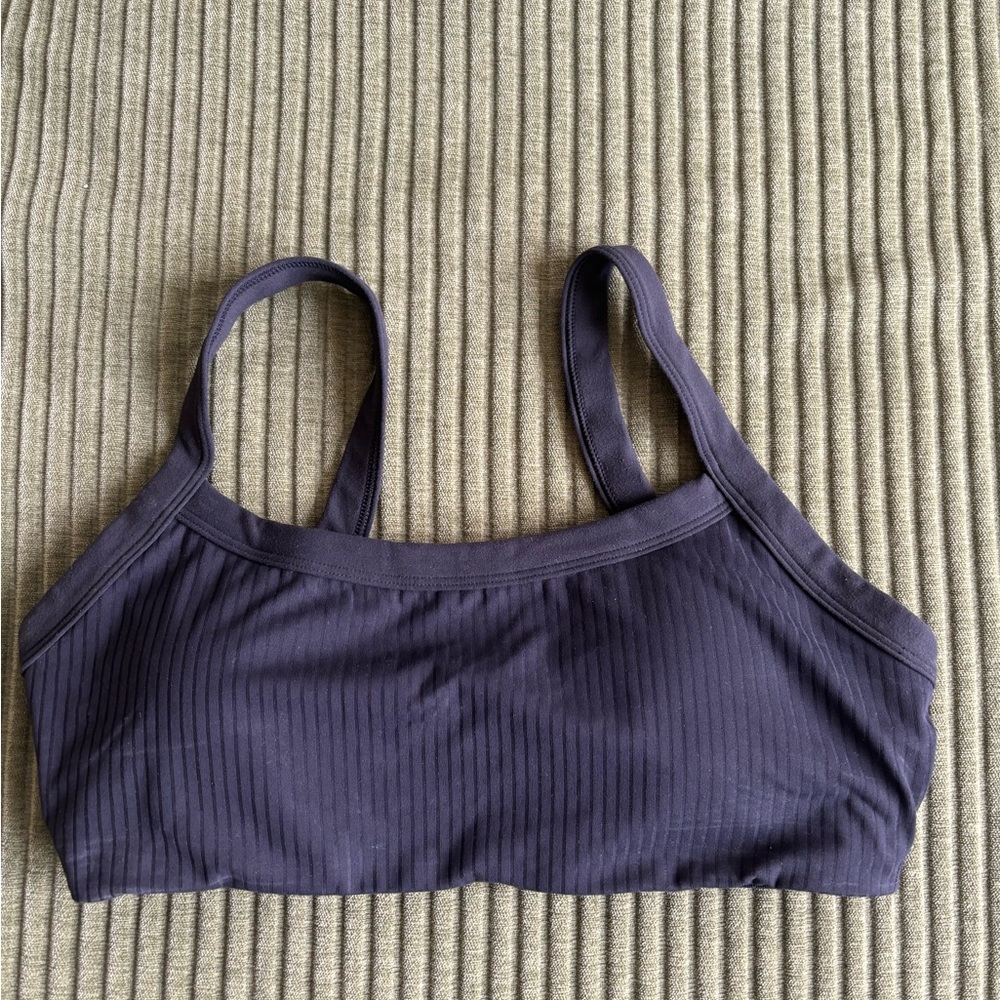 Prana Ribbed Sports Bra - Dark Gray